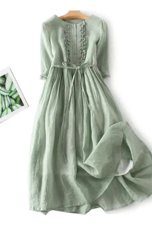 Molly | Women's Elegant Long Sleeve Midi Dress