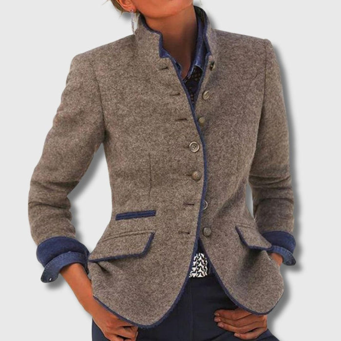 Margot | Modern Stand-Collar Single-Breasted Blazer