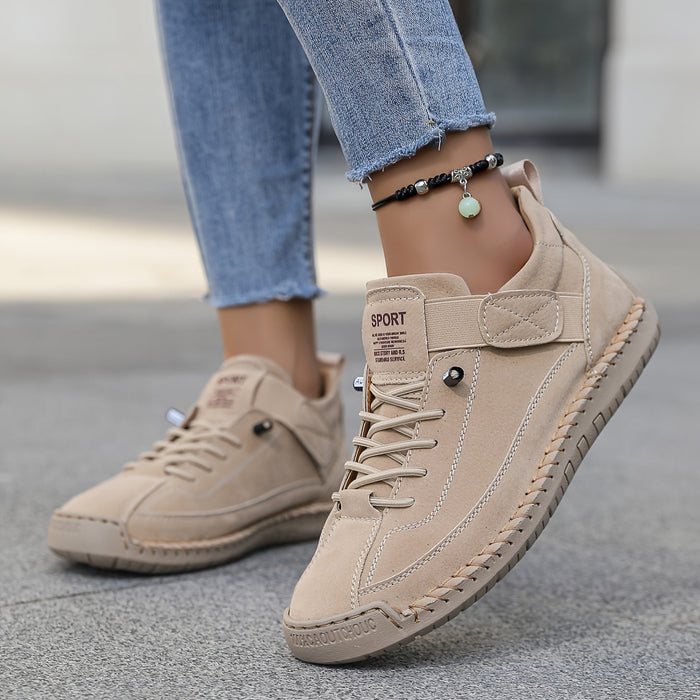 Lisa | Casual Stitched Lace-Up Sneakers