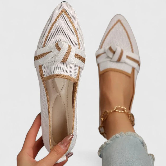 Juliette | Knot-Front Pointed-Toe Flat Loafers