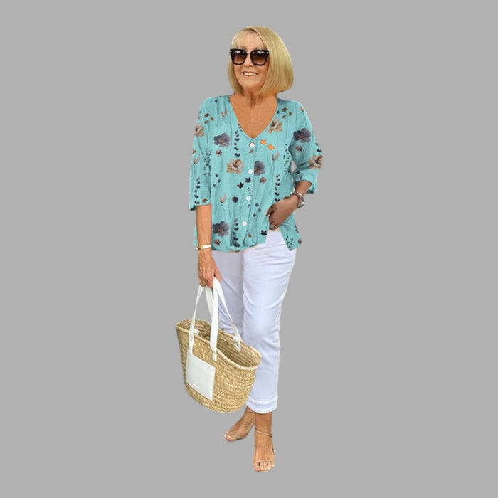 Clarisse | Women's Elegant Floral Blouse