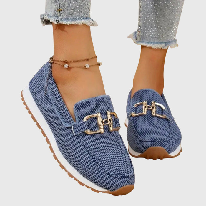 Brooke | Dusty Blue Horsebit Loafers