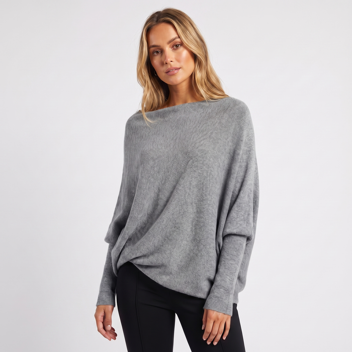 Elle | Womens Chic Elegant Lightweight Oversized Knit Sweater